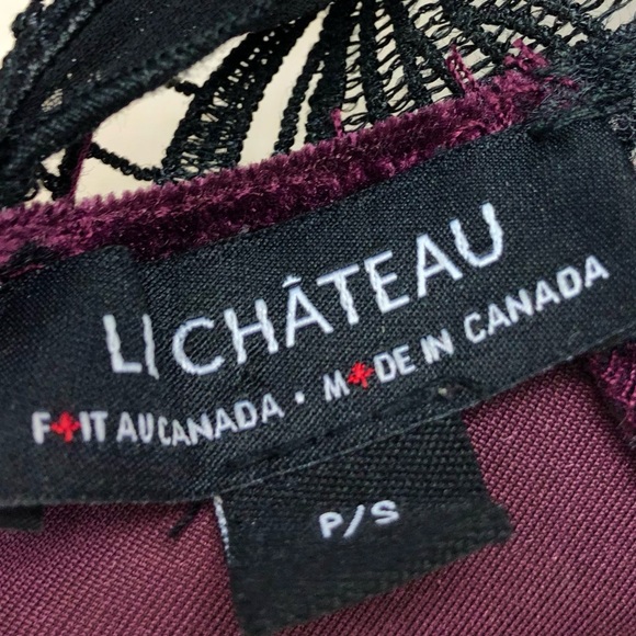 Le Château velvet and lace top - Picture 6 of 7